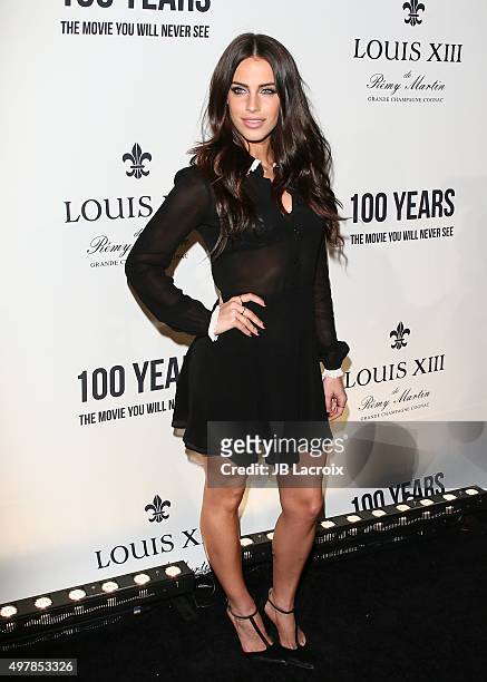 Jessica Lowndes attends Louis XIII Celebration of '100 Years' The Movie You Will Never See, starring John Malkovich at a private residence on...