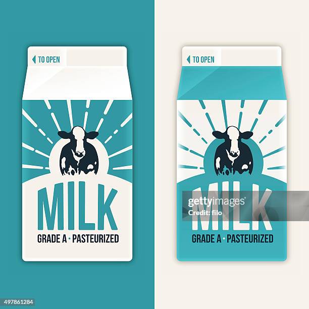 illustrazioni stock, clip art, cartoni animati e icone di tendenza di cartone del latte - milk bottle