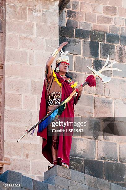 inti raymi festival. religion and tradition, inca. cusco, peru. - inti raymi festival stock pictures, royalty-free photos & images