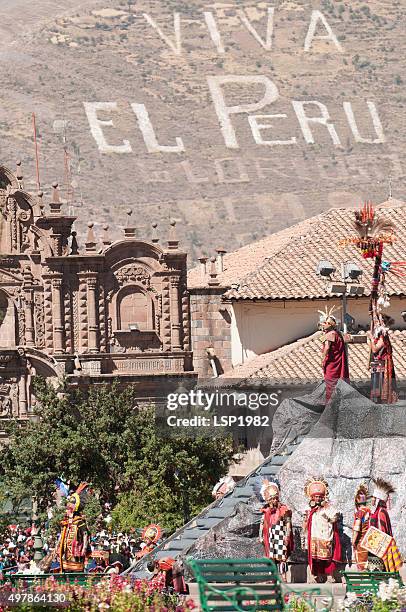 inti raymi festival. religion and tradition, inca. cusco, peru. - inti raymi festival stock pictures, royalty-free photos & images