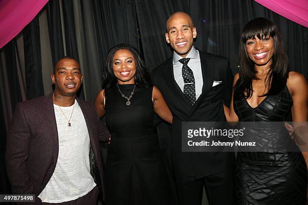 Ja Rule, Jemele Hill, NBA player Dahntay Jones, and Cari Champion attend the 2015 WEEN Awards at The Schomburg Center for Research in Black Culture...