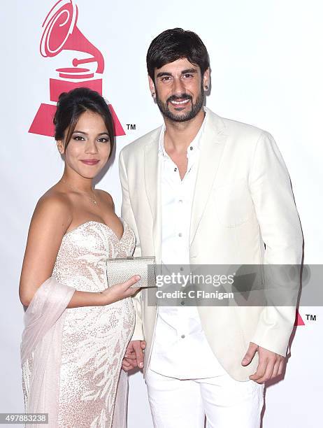 Julia Nakamatsu and singer Melendi attend the 2015 Latin GRAMMY Person of the Year honoring Roberto Carlos at the Mandalay Bay Events Center on...