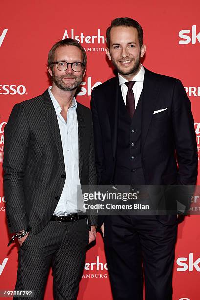 Marcus Luft of Gala and Timo Weber of Alsterhaus attends GALA Christmas Shopping Night 2015 at Alsterhaus on November 19, 2015 in Hamburg, Germany.