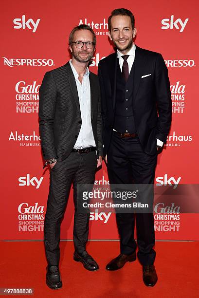 Marcus Luft of Gala and Timo Weber of Alsterhaus attends GALA Christmas Shopping Night 2015 at Alsterhaus on November 19, 2015 in Hamburg, Germany.