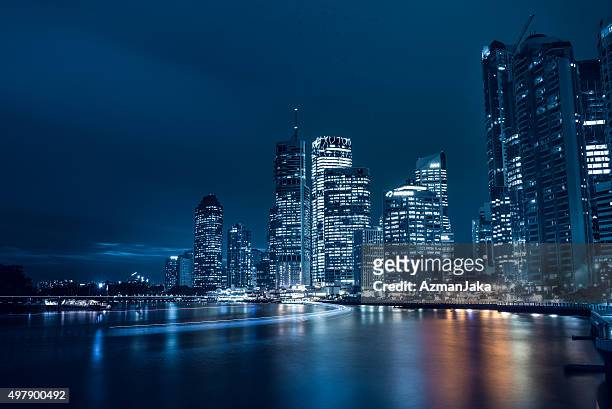 brisbane at night - brisbane stock pictures, royalty-free photos & images