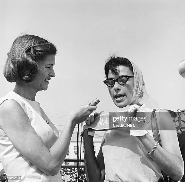 News -- MARCH ON WASHINGTON FOR JOBS AND FREEDOM 1968 -- Pictured: NBC News' Nancy Dickerson, singer Lena Horne during the March on Washington for...