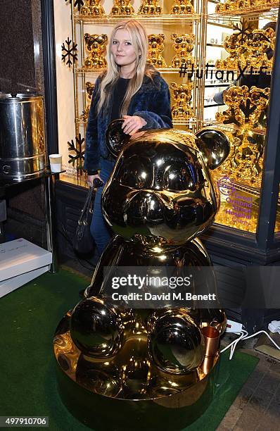 Sophie Kennedy Clark attends the Mount Street Christmas Lights switch on hosted by Linda Farrow featuring the launch of Julian The Bear, the Linda...