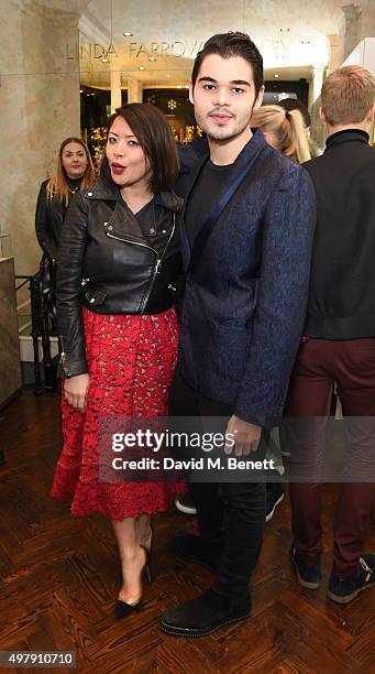 Tracy Sedino and Robert Cavalli attend the Mount Street Christmas Lights switch on hosted by Linda Farrow featuring the launch of Julian The Bear,...