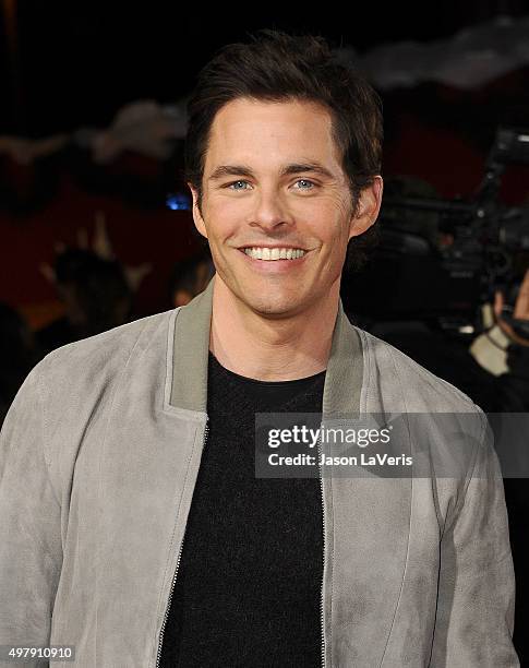 Actor James Marsden attends the premiere of "The Night Before" at The Theatre At The Ace Hotel on November 18, 2015 in Los Angeles, California.