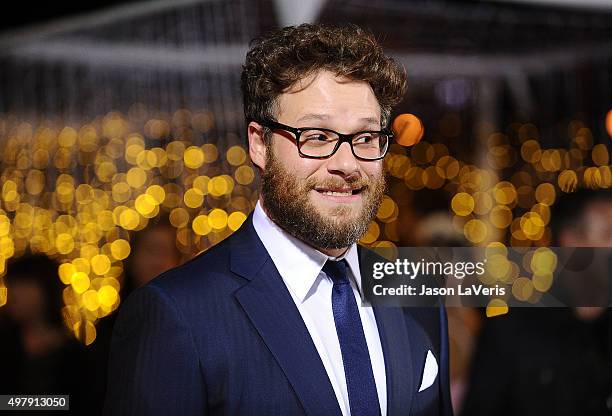 Actor Seth Rogen attends the premiere of "The Night Before" at The Theatre At The Ace Hotel on November 18, 2015 in Los Angeles, California.