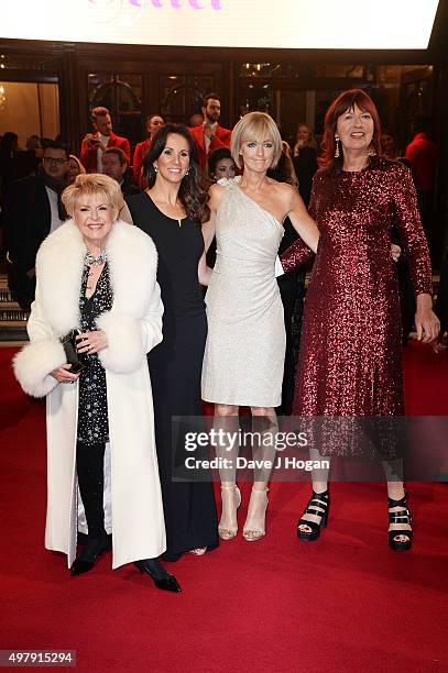 Gloria Hunniford, Andrea McLean, Jane Moore and Janet Street-Porter attend the ITV Gala at London Palladium on November 19, 2015 in London, England.