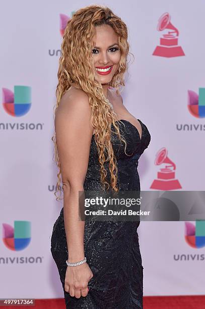 Model Liza Hernandez attends the 16th Latin GRAMMY Awards at the MGM Grand Garden Arena on November 19, 2015 in Las Vegas, Nevada.