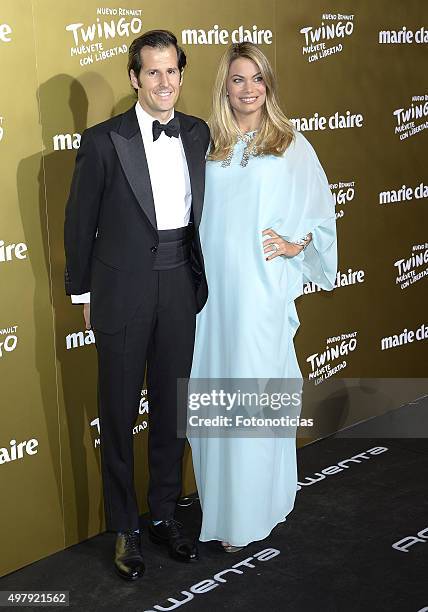 Jorge Benguria and Carla Goyanes attend the 2015 Marie Claire Prix de la Mode at Callao Cinema on November 19, 2015 in Madrid, Spain.