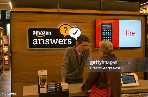 Online giant, Amazon.com, has opened its first "brick and mortar" retail bookstore as viewed on November 5 in Seattle, Washington. The store. Called...