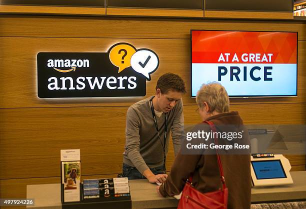 Online giant, Amazon.com, has opened its first "brick and mortar" retail bookstore as viewed on November 5 in Seattle, Washington. The store. Called...