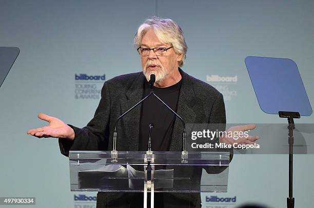 Musician Bob Seger speaks onstage during the 2015 Billboard Touring Awards at The Roosevelt Hotel on November 19, 2015 in New York City.