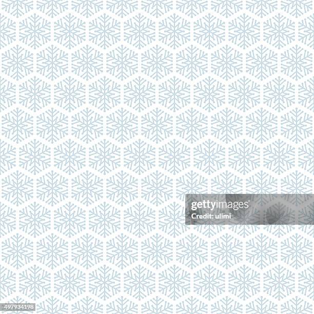 snowflakes seamless pattern - ice crystal stock illustrations