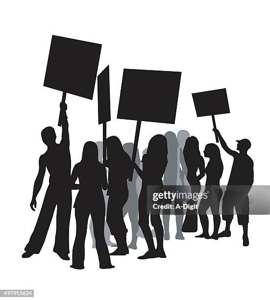 student protest - cross shadow stock illustrations
