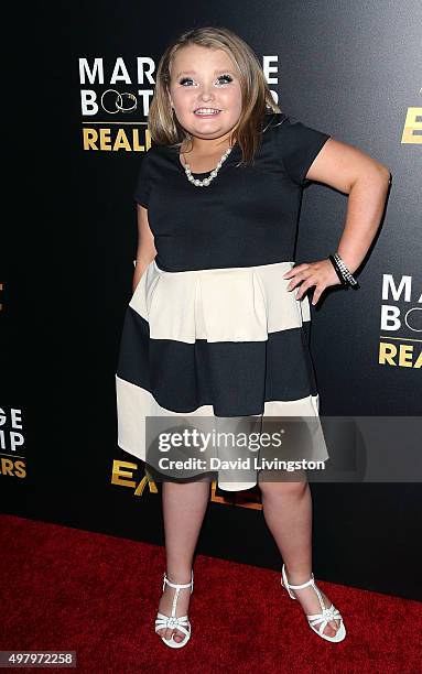 Personality Alana 'Honey Boo Boo' Thompson attends We tv's celebration of the premieres of 'Marriage Boot Camp Reality Stars' and 'Ex-isled' at Le...