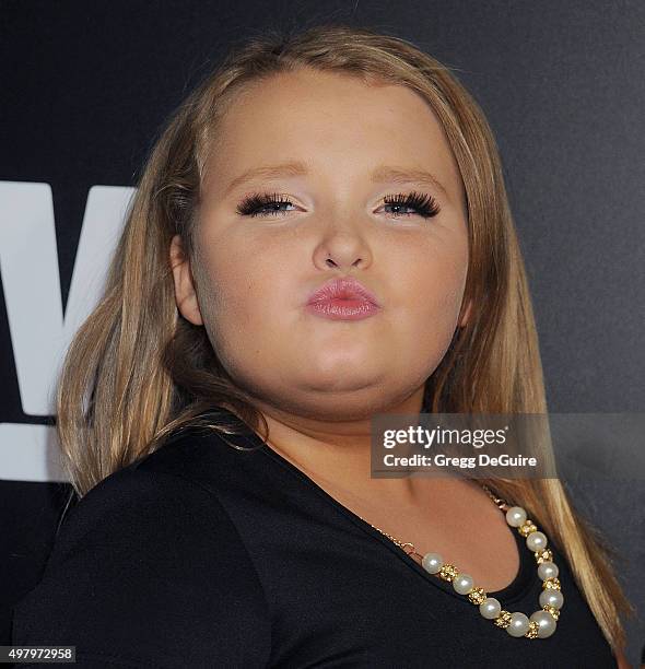 Personality Alana "Honey Boo Boo" Thompson arrives at the premiere of "Marriage Boot Camp" Reality Stars And "Ex-isled" at Le Jardin on November 19,...