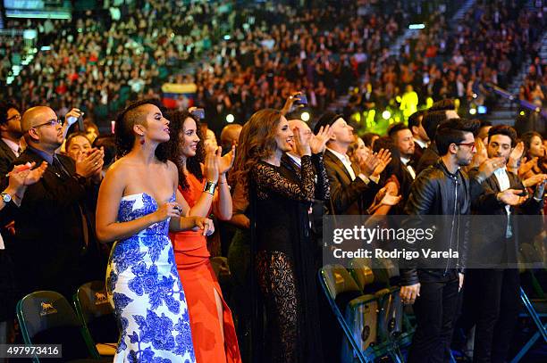 General view of the atmopshere is seen during the 16th Latin GRAMMY Awards at the MGM Grand Garden Arena on November 19, 2015 in Las Vegas, Nevada.