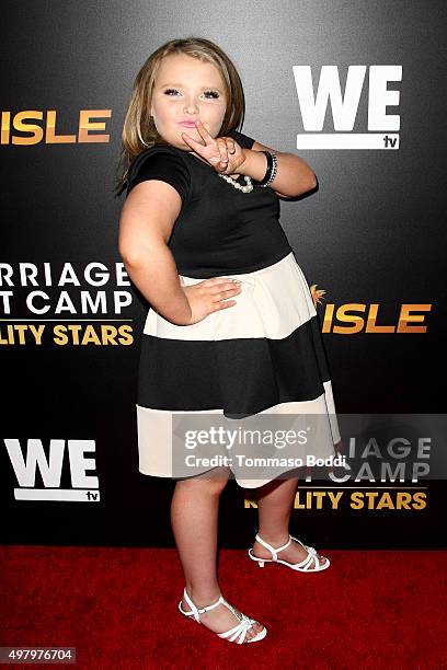 Personality Alana "Honey Boo Boo" Thompson attends the We tv celebrates the premiere of "Marriage Boot Camp" Reality Stars and "Ex-isled" at Le...