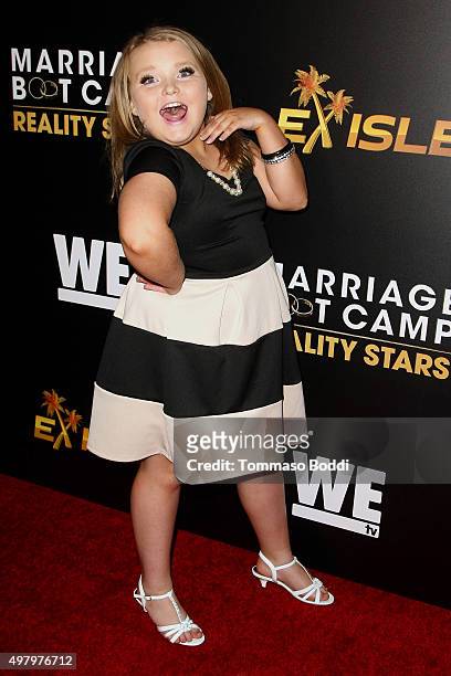 Personality Alana "Honey Boo Boo" Thompson attends the We tv celebrates the premiere of "Marriage Boot Camp" Reality Stars and "Ex-isled" at Le...