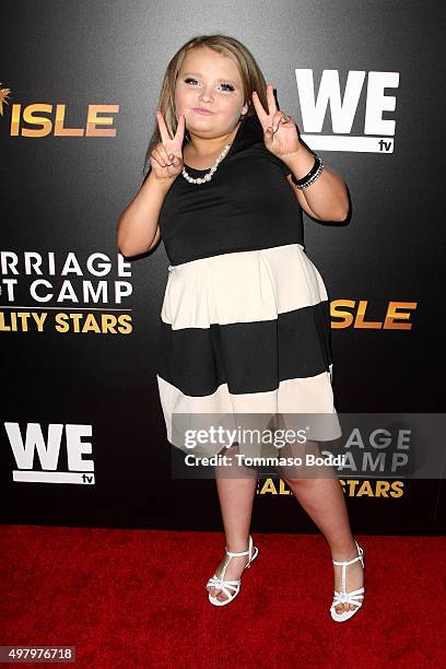 Personality Alana "Honey Boo Boo" Thompson attends the We tv celebrates the premiere of "Marriage Boot Camp" Reality Stars and "Ex-isled" at Le...