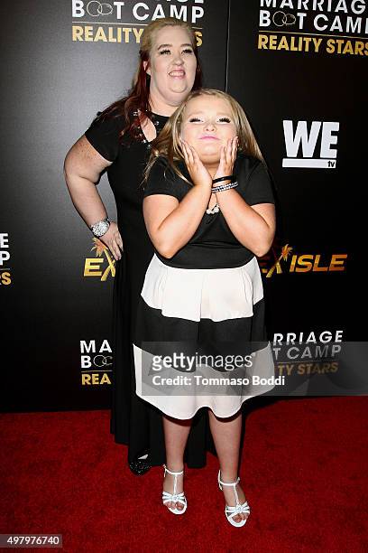 Personalities Alana "Honey Boo Boo" Thompson and Mama June Shannon attend the We tv celebrates the premiere of "Marriage Boot Camp" Reality Stars and...