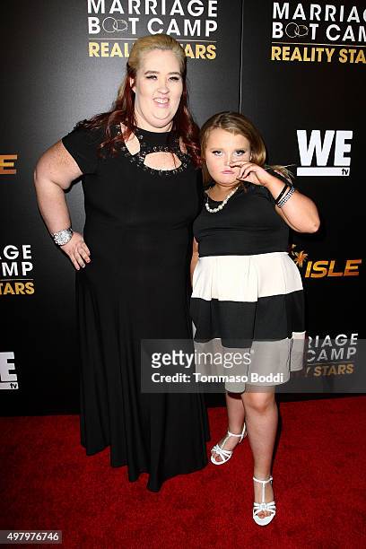 Personalities Alana "Honey Boo Boo" Thompson and Mama June Shannon attend the We tv celebrates the premiere of "Marriage Boot Camp" Reality Stars and...