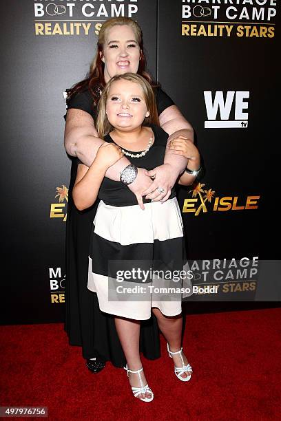 Personalities Alana "Honey Boo Boo" Thompson and Mama June Shannon attend the We tv celebrates the premiere of "Marriage Boot Camp" Reality Stars and...