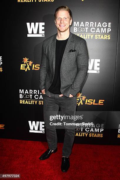 Personality Sean Lowe attends the We tv celebrates the premiere of "Marriage Boot Camp" Reality Stars and "Ex-isled" at Le Jardin on November 19,...