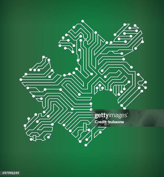 jigsaw puzzle circuit board royalty free vector art background - resistor stock illustrations