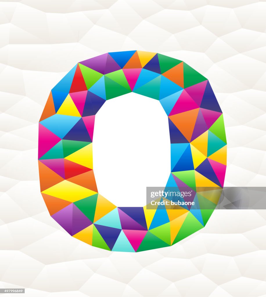Letter O On Triangular Pattern Mosaic Royalty Free Vector Art High-Res ...