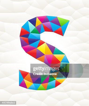 Letter S on triangular pattern mosaic royalty free vector art Letter S on triangular pattern mosaic royalty free vector art