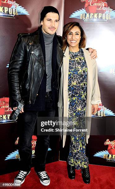 Anita Rani and partner Gleb Savchenko arrive to attend a special edition of 'Stricly Come Dancing' - 'Strictly Blackpool' at Tower Ballroom on...