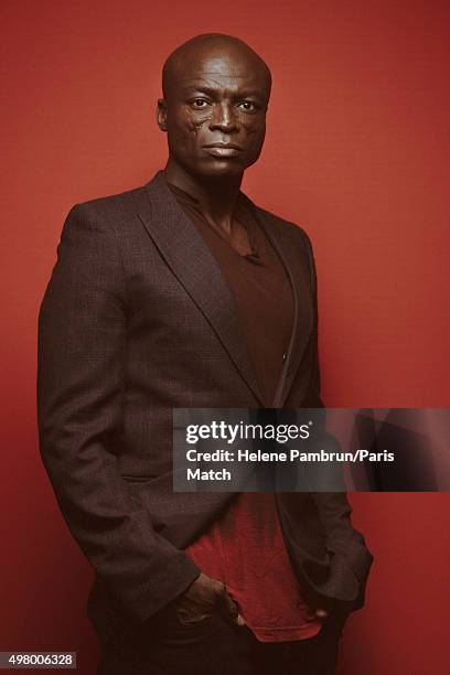 Singer & musician Seal is photographed for Paris Match on November 29, 2015 in Paris, France.