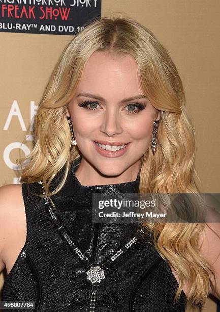 Actress Helena Mattsson arrives at the premiere screening of FX's 'American Horror Story: Hotel' at Regal Cinemas L.A. Live on October 3, 2015 in Los...
