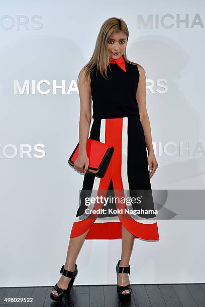 Model/talent Rola attends the opening event for the Michael Kors Ginza Flagship Store on November 20, 2015 in Tokyo, Japan.
