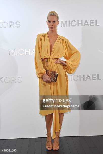 Poppy Delevingne attends the opening event for the Michael Kors Ginza Flagship Store on November 20, 2015 in Tokyo, Japan.