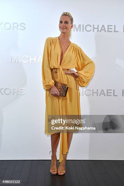 Poppy Delevingne attends the opening event for the Michael Kors Ginza Flagship Store on November 20, 2015 in Tokyo, Japan.