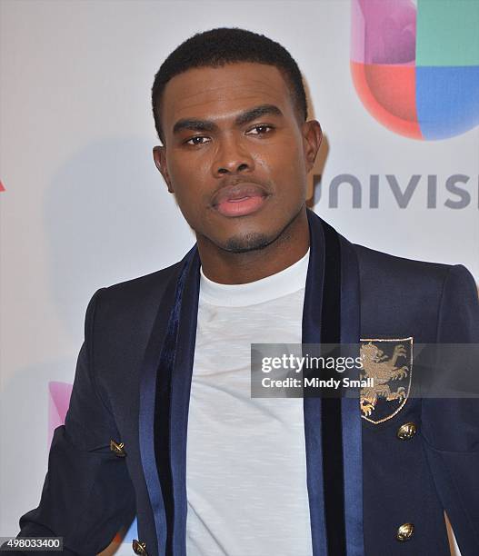 Musician OMI poses in the press room during the 16th Latin GRAMMY Awards at the MGM Grand Garden Arena on November 19, 2015 in Las Vegas, Nevada.