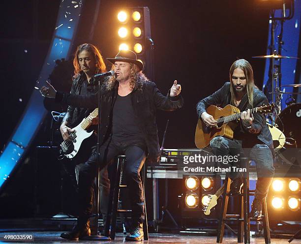 Mana perform onstage during the 16th Annual Latin GRAMMY Awards held at MGM Grand Garden Arena on November 19, 2015 in Las Vegas, Nevada.