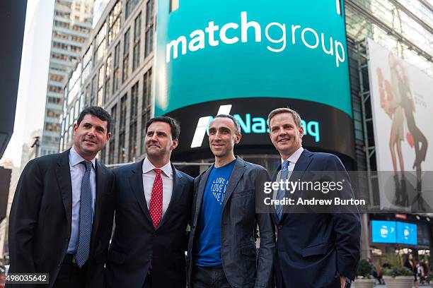 Gary Swidler, chief financial officer of Match Group, Greg Blatt, chairman of Match Group, Sam Yagan, CEO of Match Group and co-founder and CEO of...