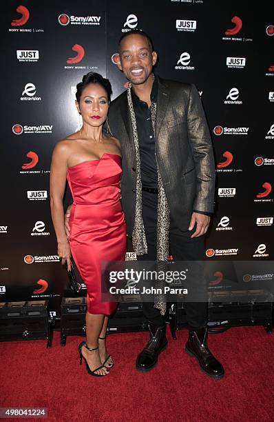 Jada Pinkett Smith and Will Smith attend Sony Music Latin's Official Latin Grammy After Party at XS nightclub at Encore Las Vegas on November 19,...