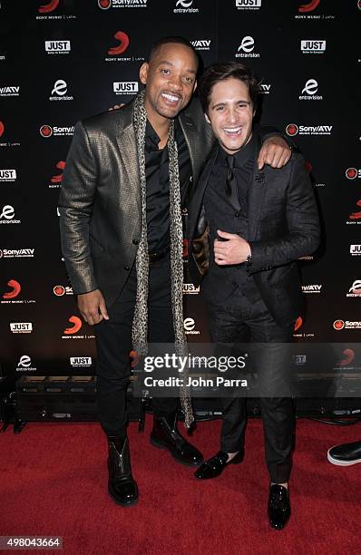 Will Smith and Diego Boneta attend Sony Music Latin's Official Latin Grammy After Party at XS nightclub at Encore Las Vegas on November 19, 2015 in...