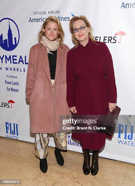 Actresses Mamie Gummer and Meryl Streep attend the Citymeals-On-Wheels Power Lunch for Women held at The Plaza Hotel on November 20, 2015 in New York...