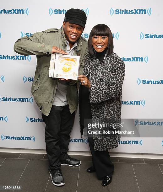Sway Calloway and Patti LaBelle visit at SiriusXM Studios on November 20, 2015 in New York City.