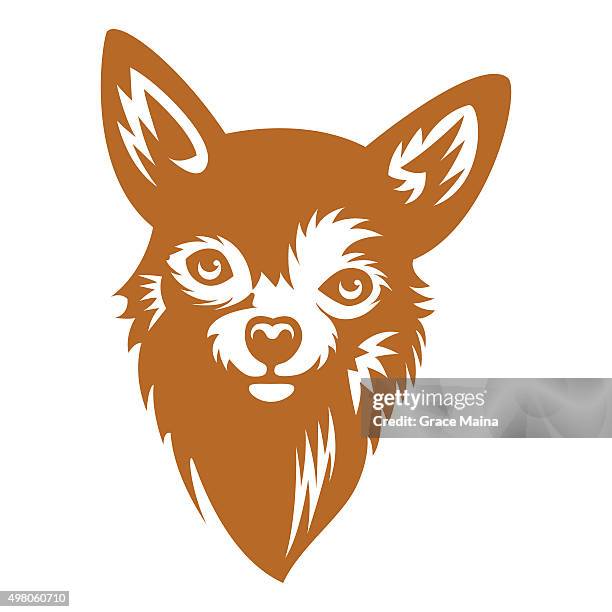 dog vector illustration - vector - chihuahua stock illustrations