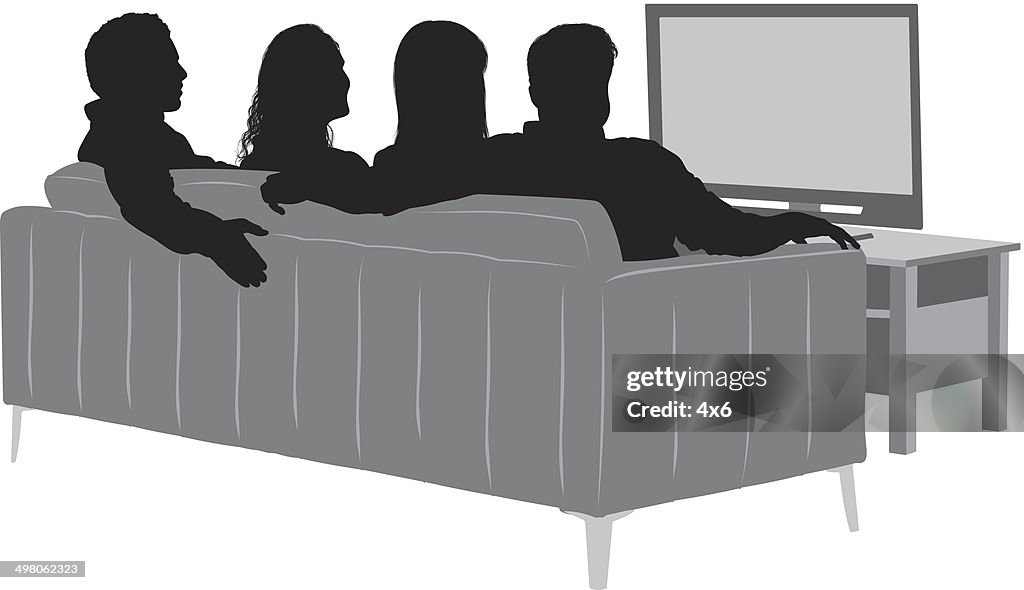 Amigos assistir T.V.